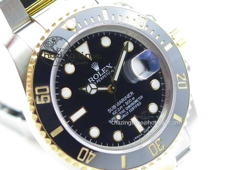 AAA Replica Watches SS Best LN Edition 116613 ETA Submariner Black 3986 YG Bracelet Bp-Maker RelaxedFit On Dial 0117